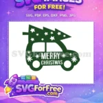 Free Green Car Free Christmas Tree Dr Seuss Free SVG - Instant Download