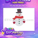 Free Happy Snowman Free Red Scarf Dr Seuss Christmas Free SVG - Instant Download