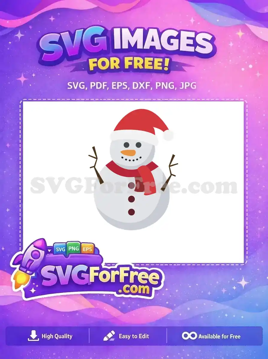 Free Happy Snowman Red Hat Free Warm Scarf Dr Seuss Free SVG