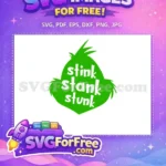 Free Grinch Stink Stank Stunk Free Green Silhouette Dr Seuss Free SVG - Instant Download