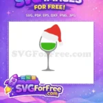 Free Green Grinch Drink Free Christmas Santa Hat Dr Seuss Free SVG - Instant Download