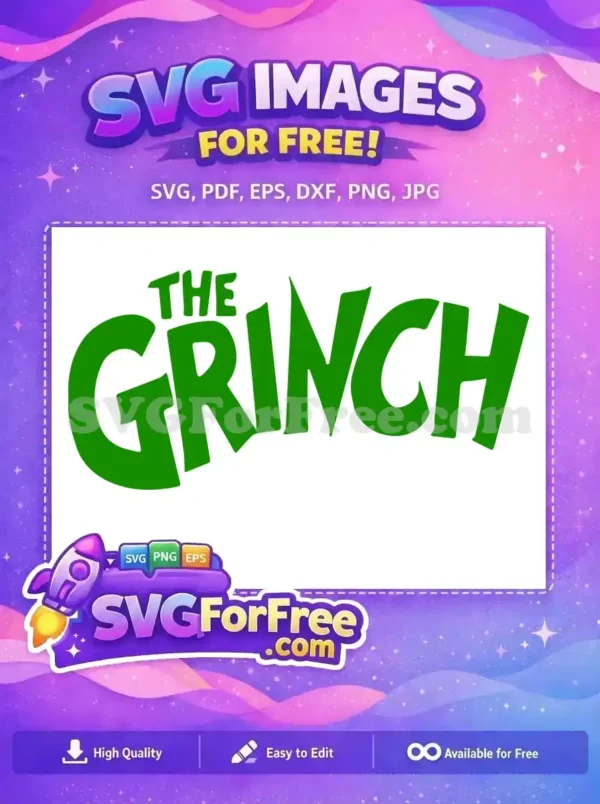 Free Green Grinch Logo Free Whimsical Text Dr Seuss Grinch Free SVG