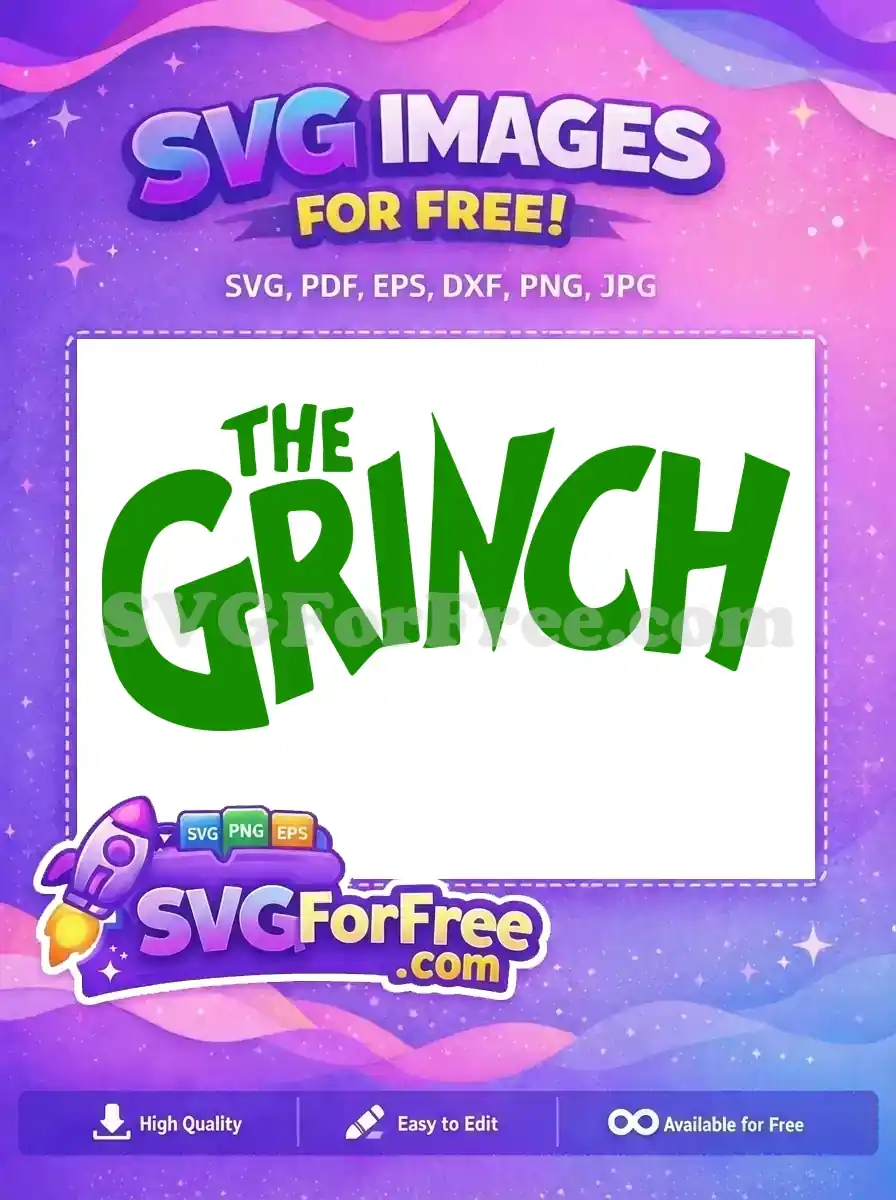 Free Green Grinch Logo Free Whimsical Text Dr Seuss Grinch Free SVG
