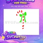 Free Red White Candy Cane Free Green Bow Dr Seuss Free SVG - Instant Download