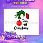 Free Grinch hand red ornament Free Christmas countdown Dr Seuss Free SVG - Instant Download