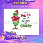 Free Smirking Green Grinch Free Red Santa Attire Dr Seuss Free SVG - Instant Download