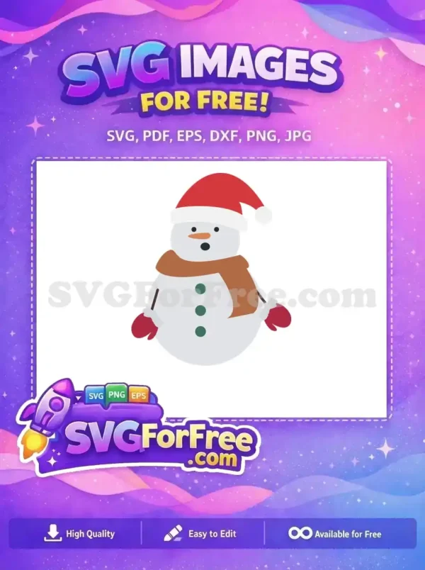 Free Red Hat Snowman Free Brown Scarf Dr Seuss Christmas Free SVG