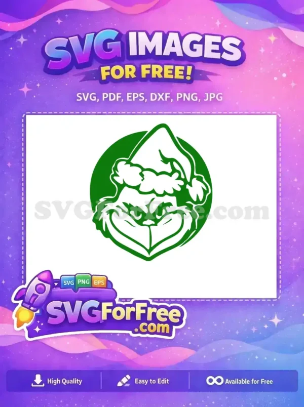 Free Grinch Santa Hat Free Green Silhouette The Grinch Free SVG