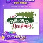 Free Green Car Tree Free Merry Christmas Text Dr Seuss Free SVG - Instant Download