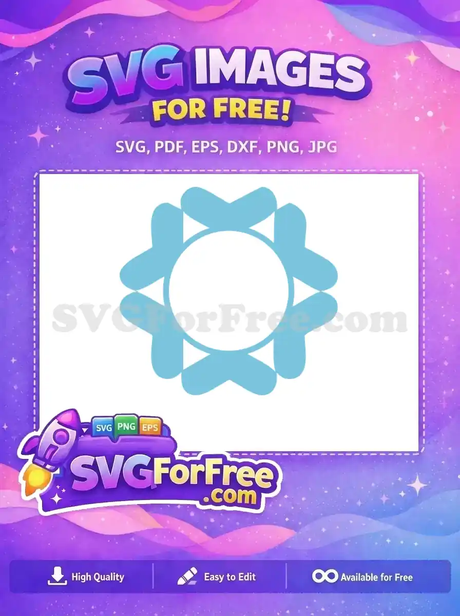 Free Light Blue Stylized Flower Free Whimsical Dr Seuss Free SVG
