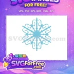 Free Blue Whimsical Free Curly Snowflake Dr Seuss Style Free SVG - Instant Download