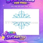 Free Light Blue Ornate Free Whimsical Decorative Dr Seuss Free SVG - Instant Download