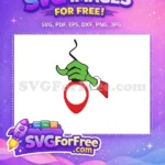 Free Grinch green hand Free red ornament Dr Seuss Christmas Free SVG - Instant Download