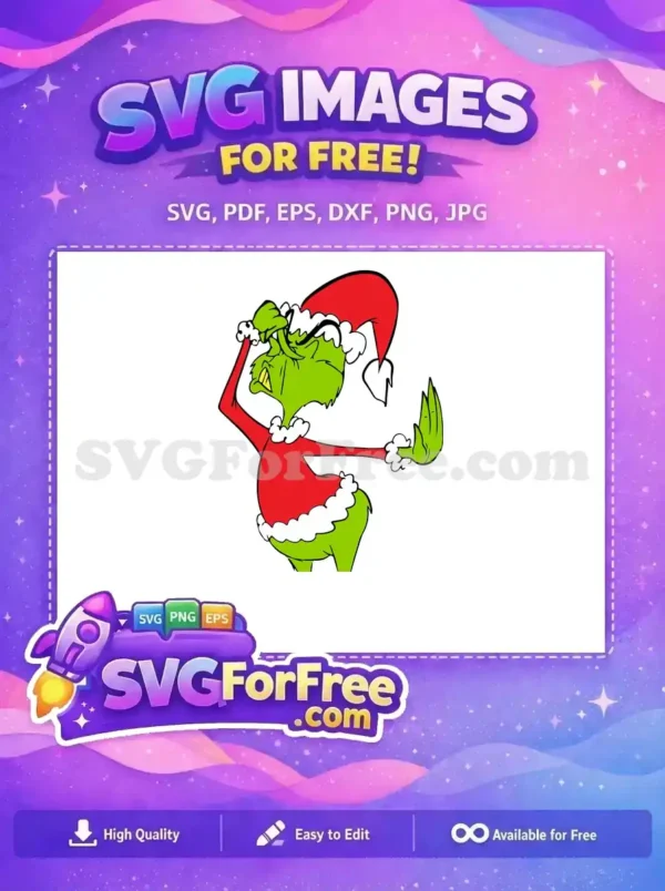 Free Angry Grinch Free Red Suit Dr Seuss Free SVG