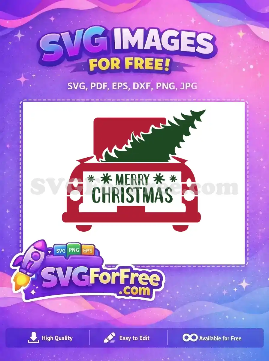 Free Red Truck Free Tree Dr Seuss Christmas Free SVG 1