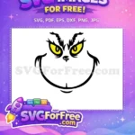 Free Grumpy Yellow Eyes Free Furrowed Brows Dr Seuss Grinch Free SVG - Instant Download