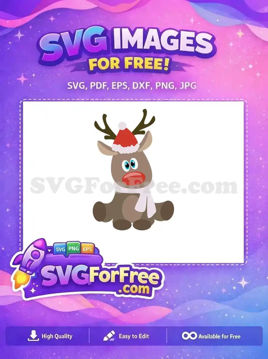 Free Reindeer Free Red Nose Dr Seuss Christmas Free SVG