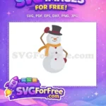 Free Happy Snowman Free Black Hat Dr Seuss Free SVG - Instant Download