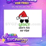Free Santa Hat Free Black Sunglasses Grinch Free SVG - Instant Download