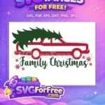 Free Red Vintage Car Free Green Christmas Tree Dr Seuss Family Christmas Free SVG - Instant Download