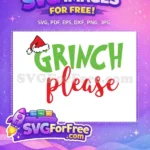 Free Red Hat Free Please Dr Seuss Grinch Free SVG - Instant Download