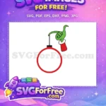 Free Green Hand Ornament Free Red Stocking The Grinch Free SVG - Instant Download