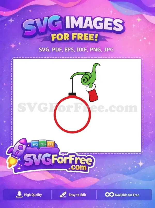 Free Green Hand Ornament Free Red Stocking The Grinch Free SVG