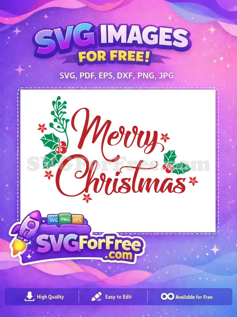 Free Merry Christmas Free Holly Poinsettia Dr Seuss Free SVG