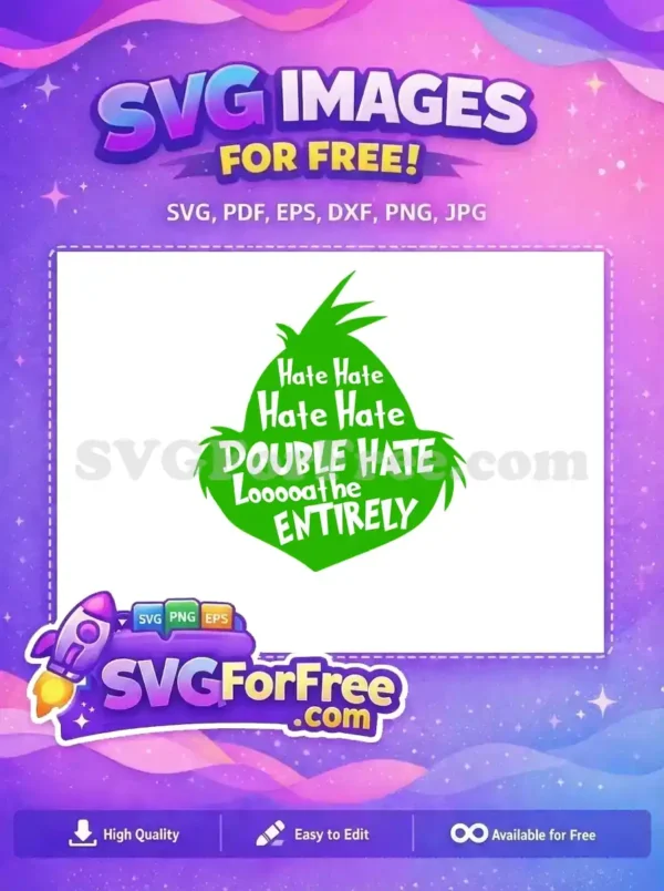 Free Grinch Green Double Hate Quote Free Whoville Character Dr Seuss Free SVG Free Grinch Green Double Hate Quote Free Whoville Character Dr Seuss Free SVG