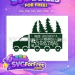 Free Green Tree Truck Free Merry Christmas Seuss Free SVG - Instant Download
