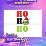 Free Grinch Santa Hat Free Ho Ho Ho Dr Seuss Free SVG 2 - Instant Download