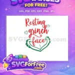 Free Resting Grinch Free Green Hearts Dr Seuss Free SVG - Instant Download