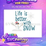 Free Cool Snowman Red Hat Free Blue Text Winter Dr Seuss Free SVG - Instant Download