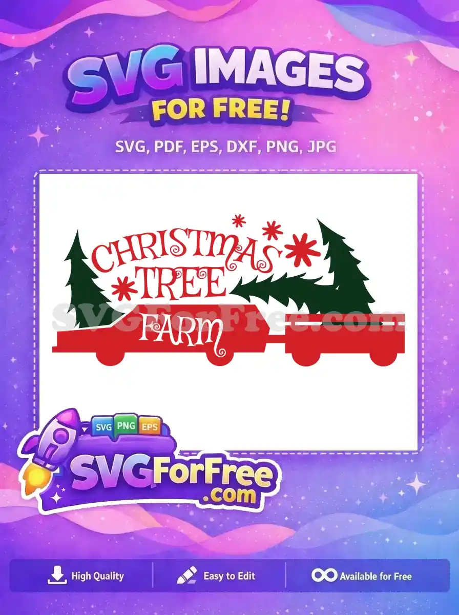 Free Christmas Tree Farm Red Truck Free Dr Seuss Free SVG