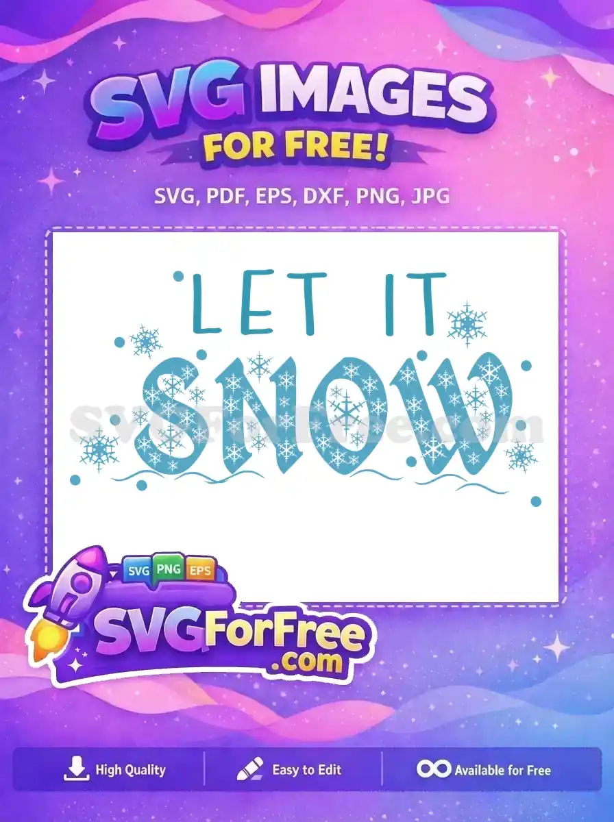 Free Blue Snowflakes Free Let It Snow Quote Dr Seuss Style Free SVG