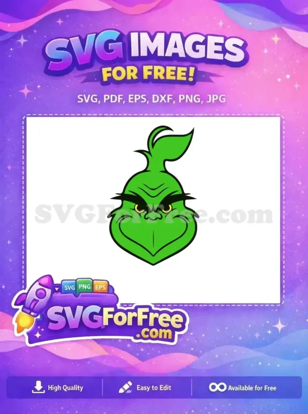 Free Green Grinch Head Free Scowling Yellow Eyes Dr Seuss Free SVG Free Green Grinch Head Free Scowling Yellow Eyes Dr Seuss Free SVG