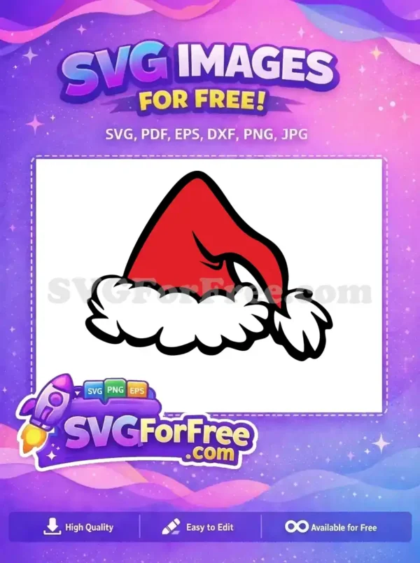 Free Red Grinch Santa Hat Free White Trim Dr Seuss Free SVG