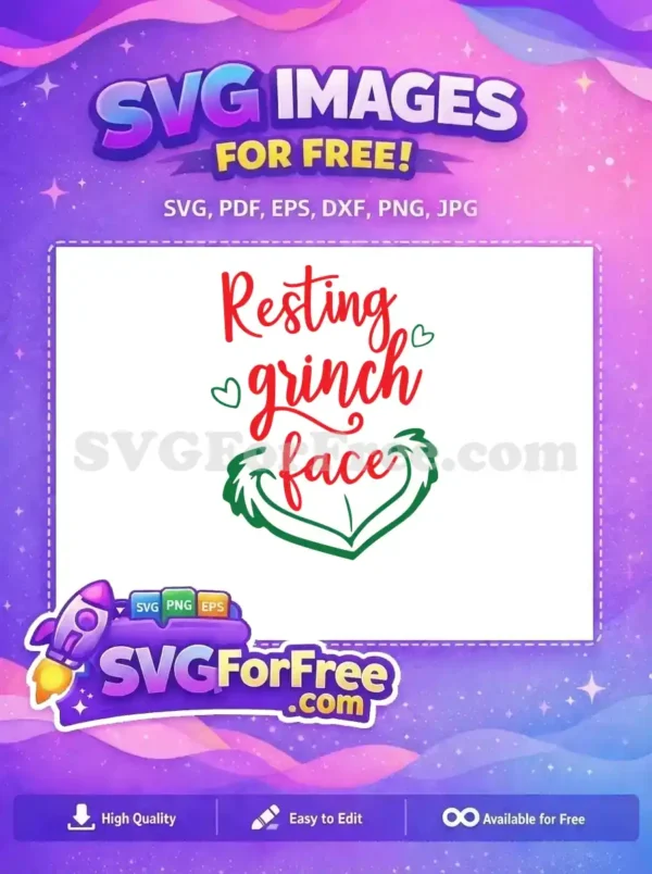 Free Resting Free Red Green Dr Seuss Grinch Free SVG