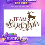 Free Team Rudolph Free Dr Seuss Christmas Deer Free SVG - Instant Download