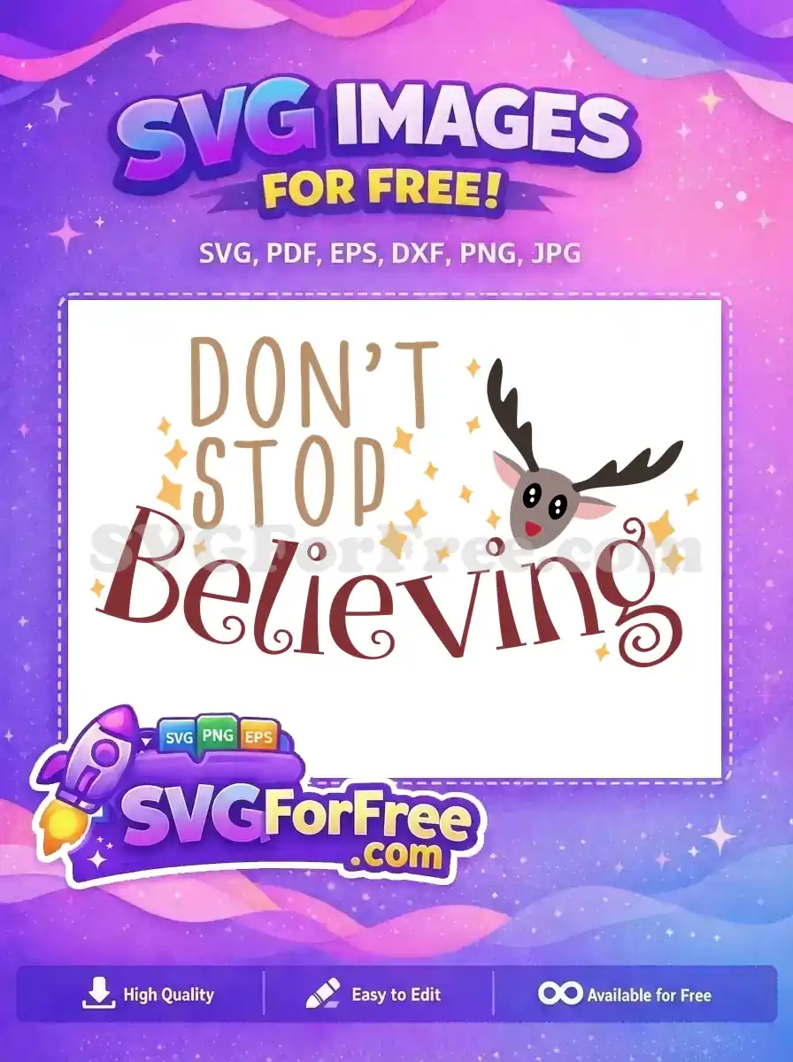 Free Reindeer Antlers Free Sparkling Don't Stop Believing Dr Seuss Free SVG