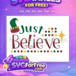 Free Festive Elf Hat Free Believe Star Dr Seuss Christmas Free SVG - Instant Download