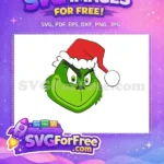 Free Mischievous Grinch Free Santa Hat Dr Seuss Free SVG - Instant Download