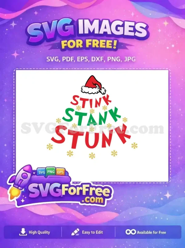 Free Red Grinch Free Green Stink Stank Christmas Free SVG