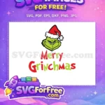 Free Grumpy Grinch Free Red Hat Merry Grinchmas Free SVG - Instant Download