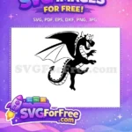 Free Goofy Black Free Flying Horned Dragon Silhouette Free SVG - Instant Download