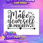 Free Black Motivational Free Priority Stars Dreams Quotes Free SVG - Instant Download