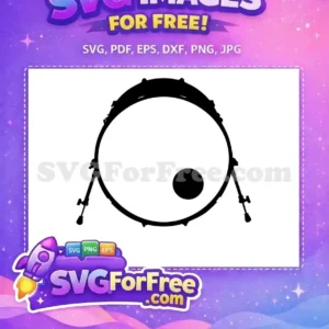 Free Black Kick Drum Free Round Music Stand Percussion Free SVG