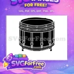 Free Classic Black Drum Outline Free Percussion Instrument Music Free SVG - Instant Download