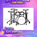 Free Energetic Drummer Free Rhythmic Performance Music Concert Free SVG - Instant Download
