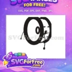 Free Black Silhouette Drum Free Pedal Beater Mechanism Drum SVG - Instant Download